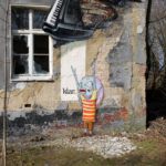 Bieler/Friedrich | ”Haste?” | 2011 | SprÃ¼hlack und Fassadenfarbe auf Wand | ca. 5m x 3m