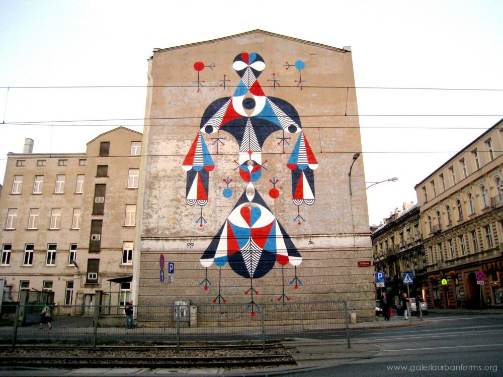 17 Galeria Urban Art Forms in Lodz, Poland. By Remed