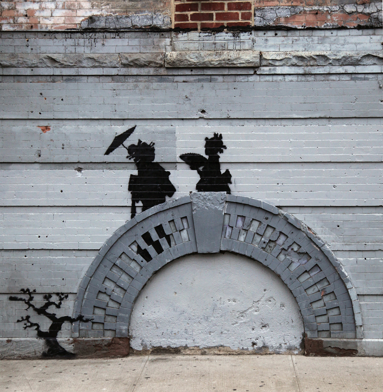 Street Art by Banksy in Bed Stuy, New York, USA