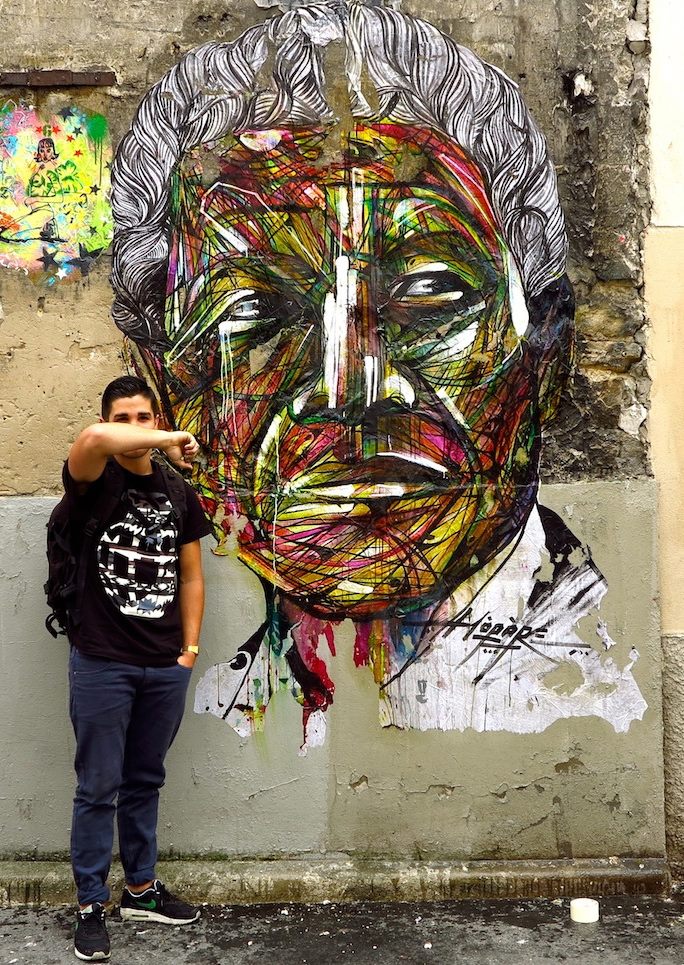 By Hopare of Nelson Mandela in Paris, France - Street Art Utopia