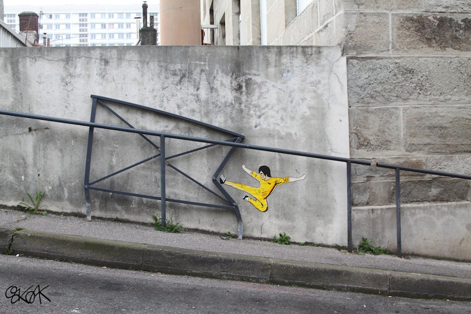 Street Art by Oakoak in Saint Etienne, France