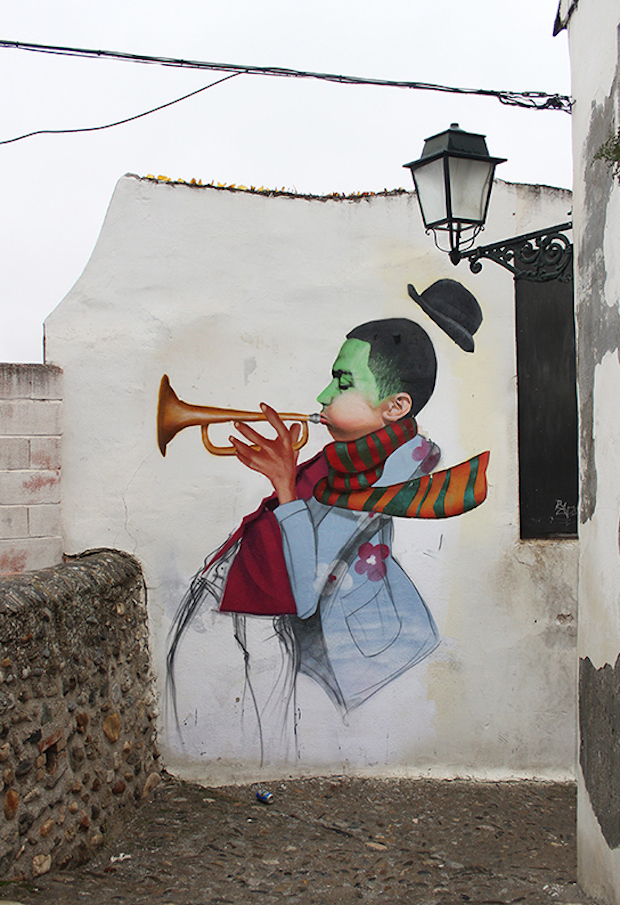 Street Art by Cheko - Winter Jazz in Granada, Spain 1