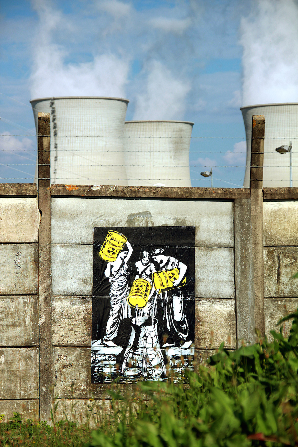 Street Art by Goin at Bugey Nuclear Power Plant, France - Fukushima danaïds 1