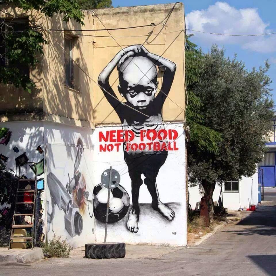 Street Art by Going in São Paulo, Brazil - Need food not football