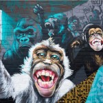 IMF Monkeys – Street Art at L’allée du kaai in Brussels, Belgium 2