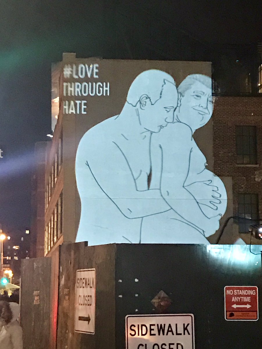Love Through Hate - Trump and Putin - In New York, USA 9th Avenue Chelsea 1