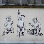 World Leaders, trump, Kim and borris, Street Art in Glasgow Scotland 1