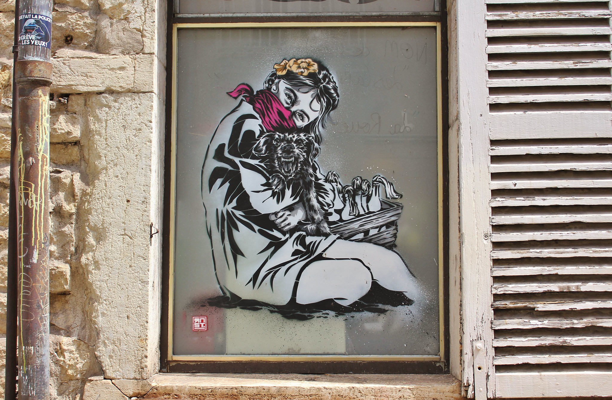 Street Art by Street Artist RNST in François Jouffroy, Dijon, France