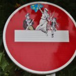 Street Art by street artist Clet in Bretagne, France, photo by meuh1246 45746