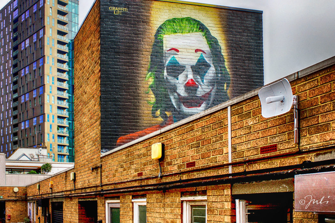 #Joker portrait - #StreetArt by #GRAFFITILIFE in #London, #England