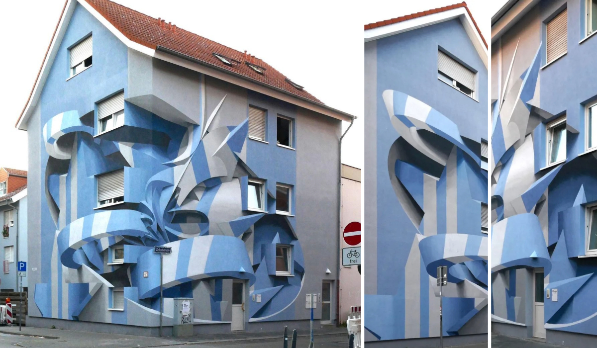 6 Photos Of 3D Mural by Peeta in Mannheim, Germany