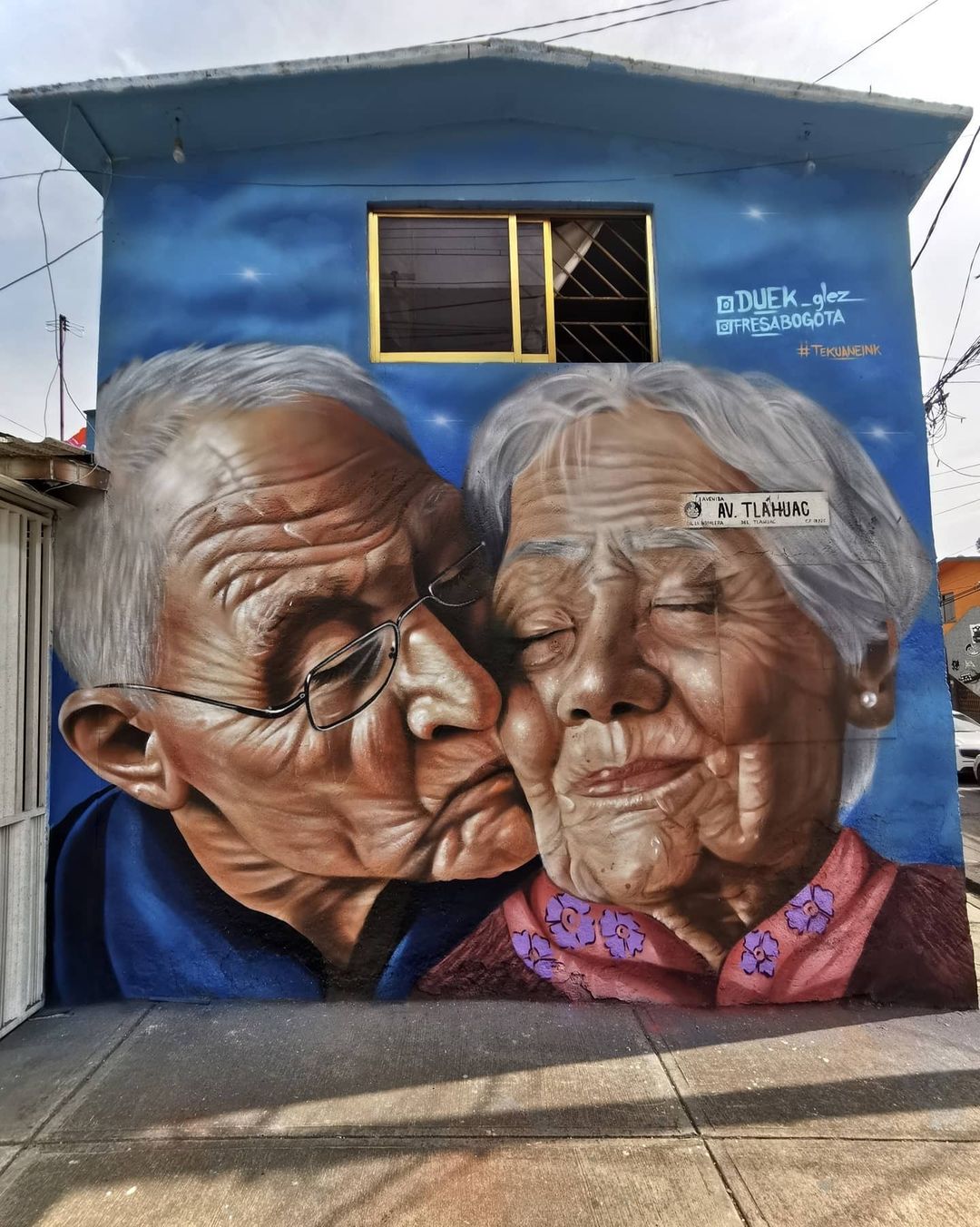 Mural by Duek Glez & Fresa Bogotá in Tláhuac, Mexico
