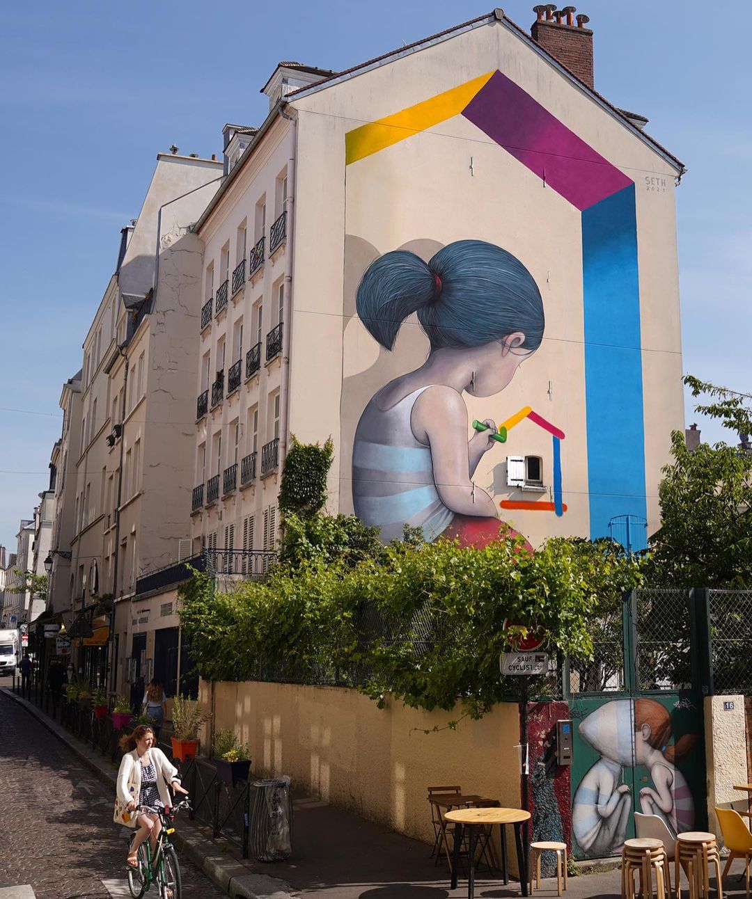 Cecile’s house – by SETH in Paris, France | STREET ART UTOPIA