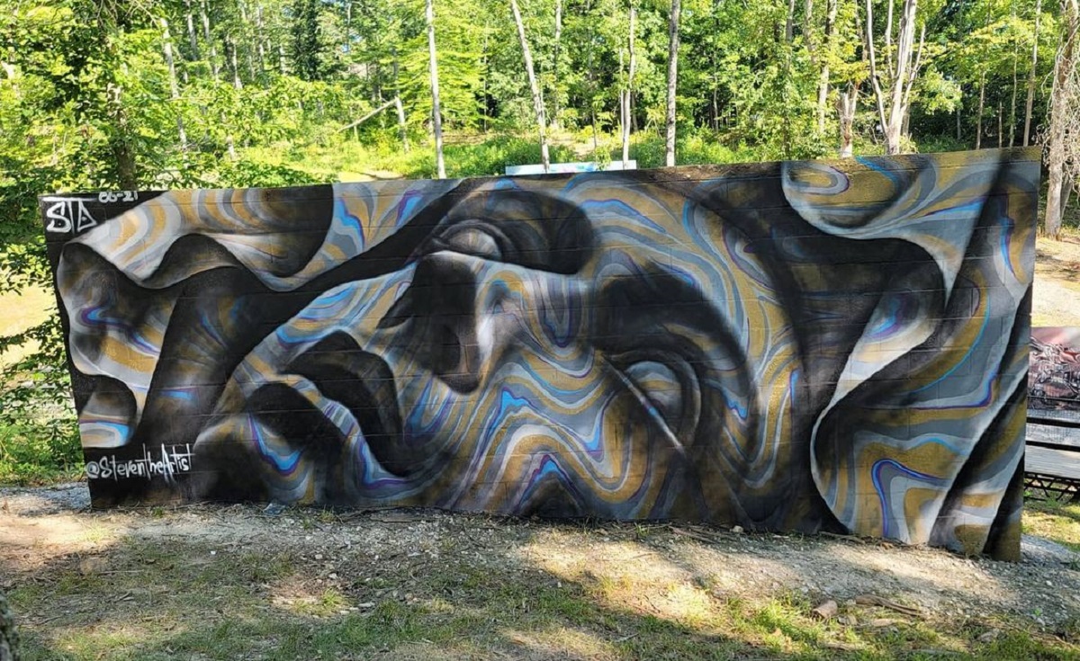 Graffiti pieces by Steven Castillo at The walls art park (US) STREET