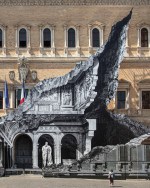 Mural on Palazzo Farnese by JR in Rome, Italy | STREET ART UTOPIA
