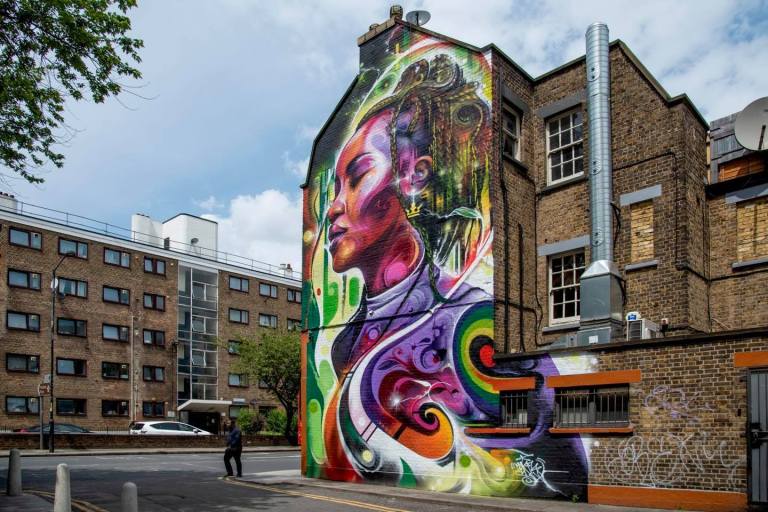 New Princess of Peckham (mural by MR CENZ in London) STREET ART UTOPIA