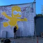 Street-Art-mural-of-the-cover-of-mucis-album-Nevermind-by-Nirvana-and-swiming-simpsons.-Graffiti-by-Tonk-The-Trooper-Johan-Ahlbom-YNZ-and-Mr.-Carl-2-1