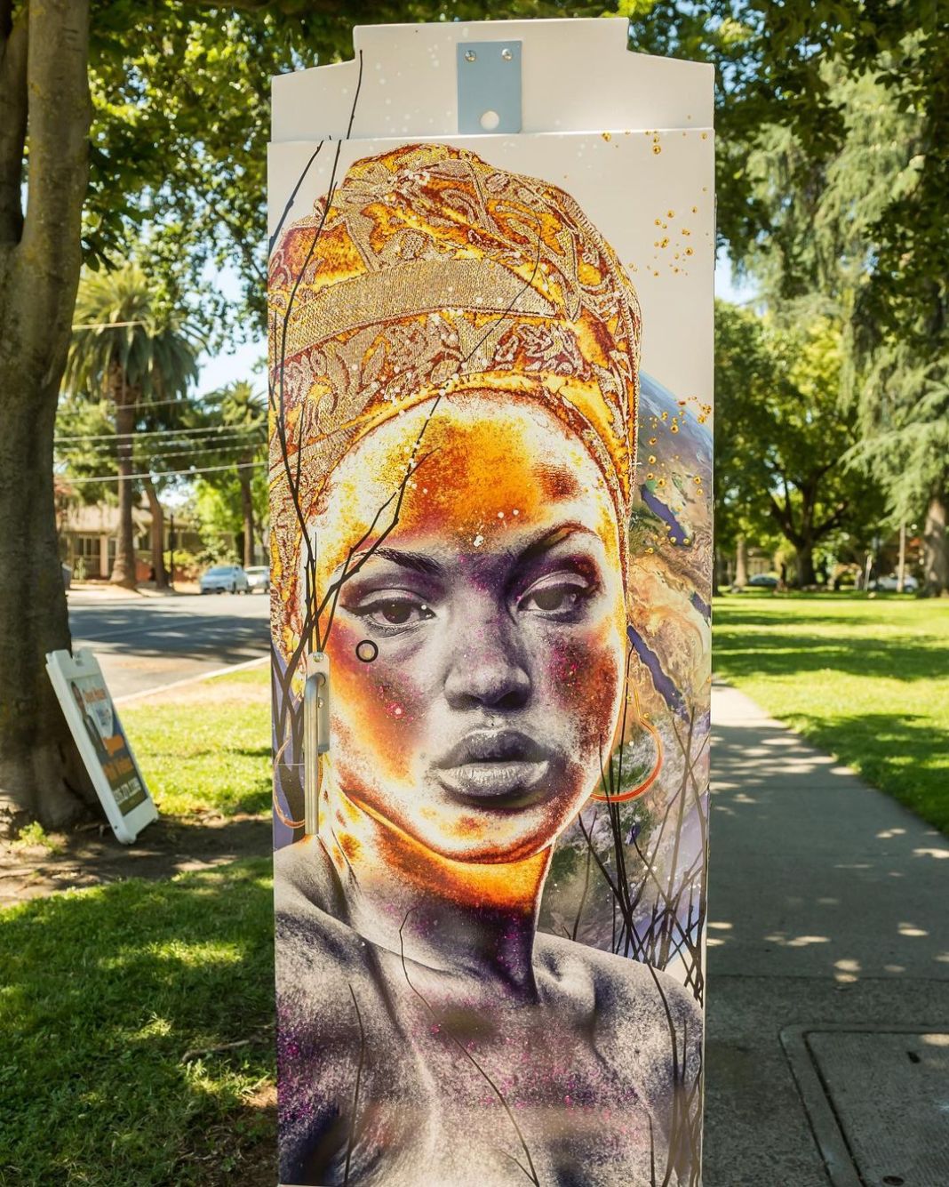 Portraits on Electrical boxes by Brandon Gastinell in Sacramento