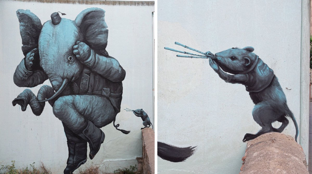 Elephant and mouse | STREET ART UTOPIA