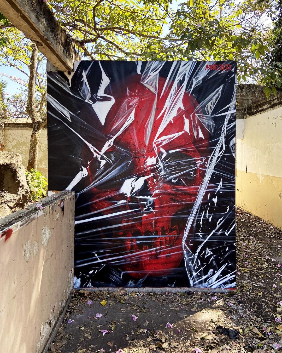 Post Graffiti by Madjer Linares in San Vicente , El Salvador