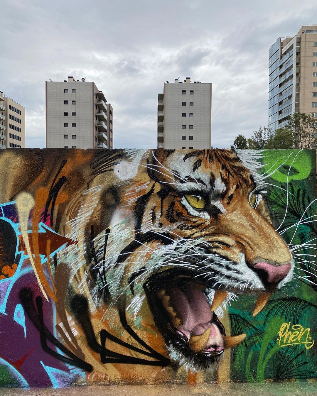 Tiger by PHEN in Barcelona, Spain
