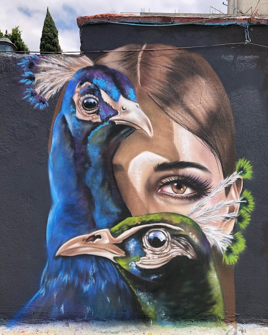 Peafowl woman by KOBER in Mexico City