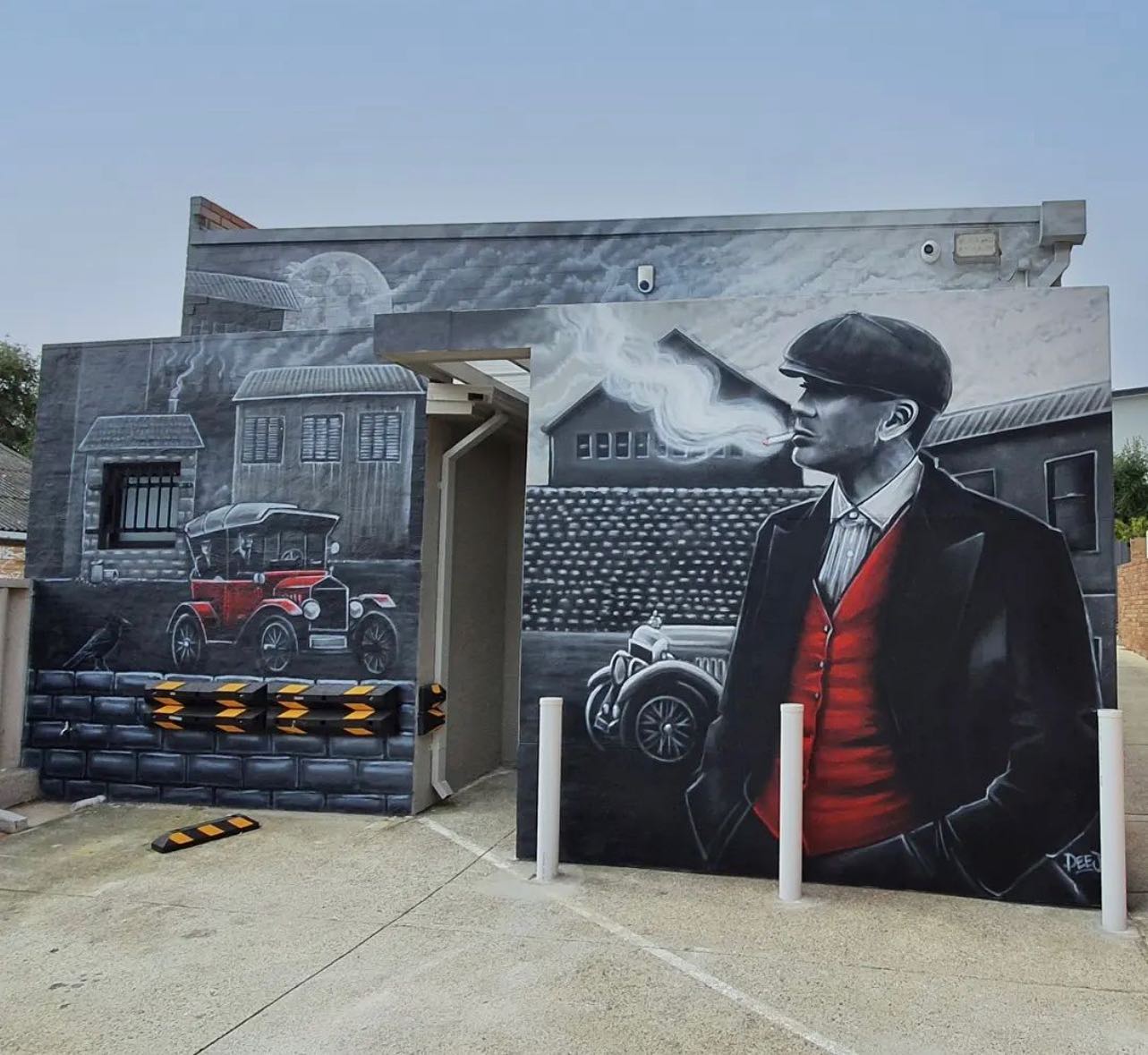 A Peaky Blinders themed wall by Deej in Perth, Australia (5 photos)