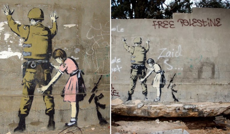 Banksy Wandbild ‚Girl Searching‘ – Kunst-Deko Auf PVC-Schaum, 15 X 10 Cm