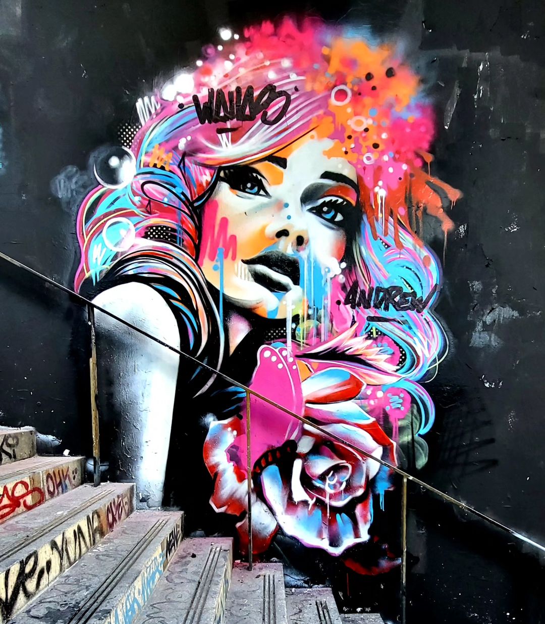Street Art by Andrew Wallas in Paris, France at Le Lavo/Matik