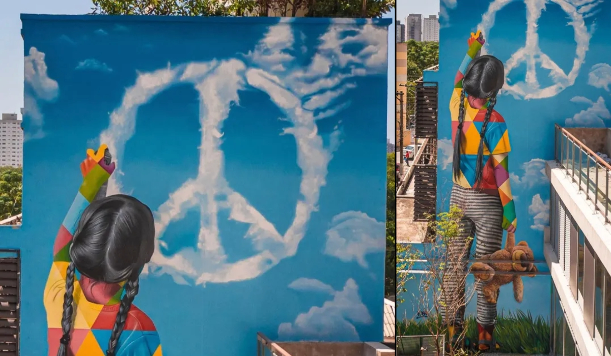 Peace in the Clouds: Eduardo Kobra’s Inspiring Mural in São Paulo