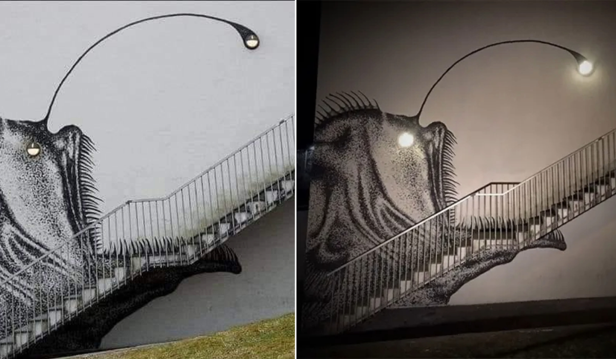 Anglerfish Trap: Amazing Street Art By SKURK!