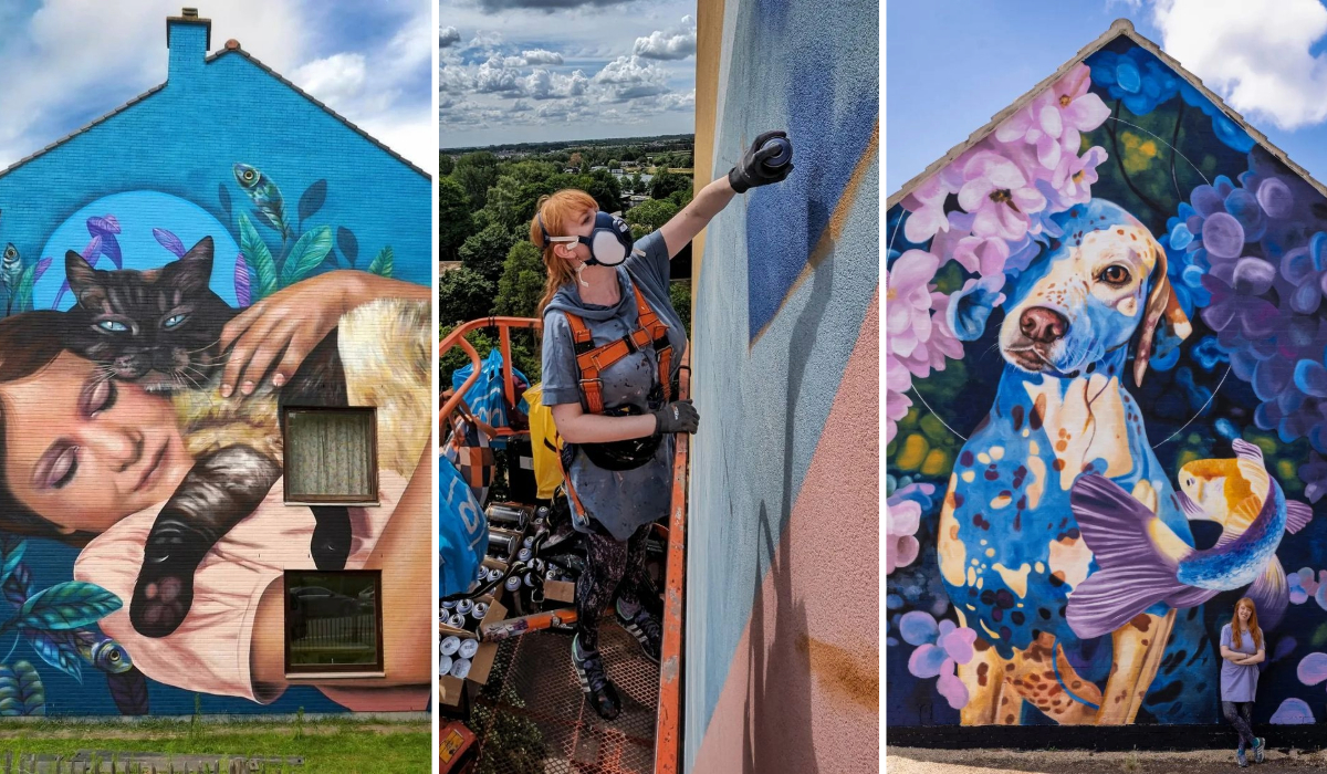 Enchanting Street Art by Nina Valkhoff: Celebrating Wildlife and Nature on Urban Walls