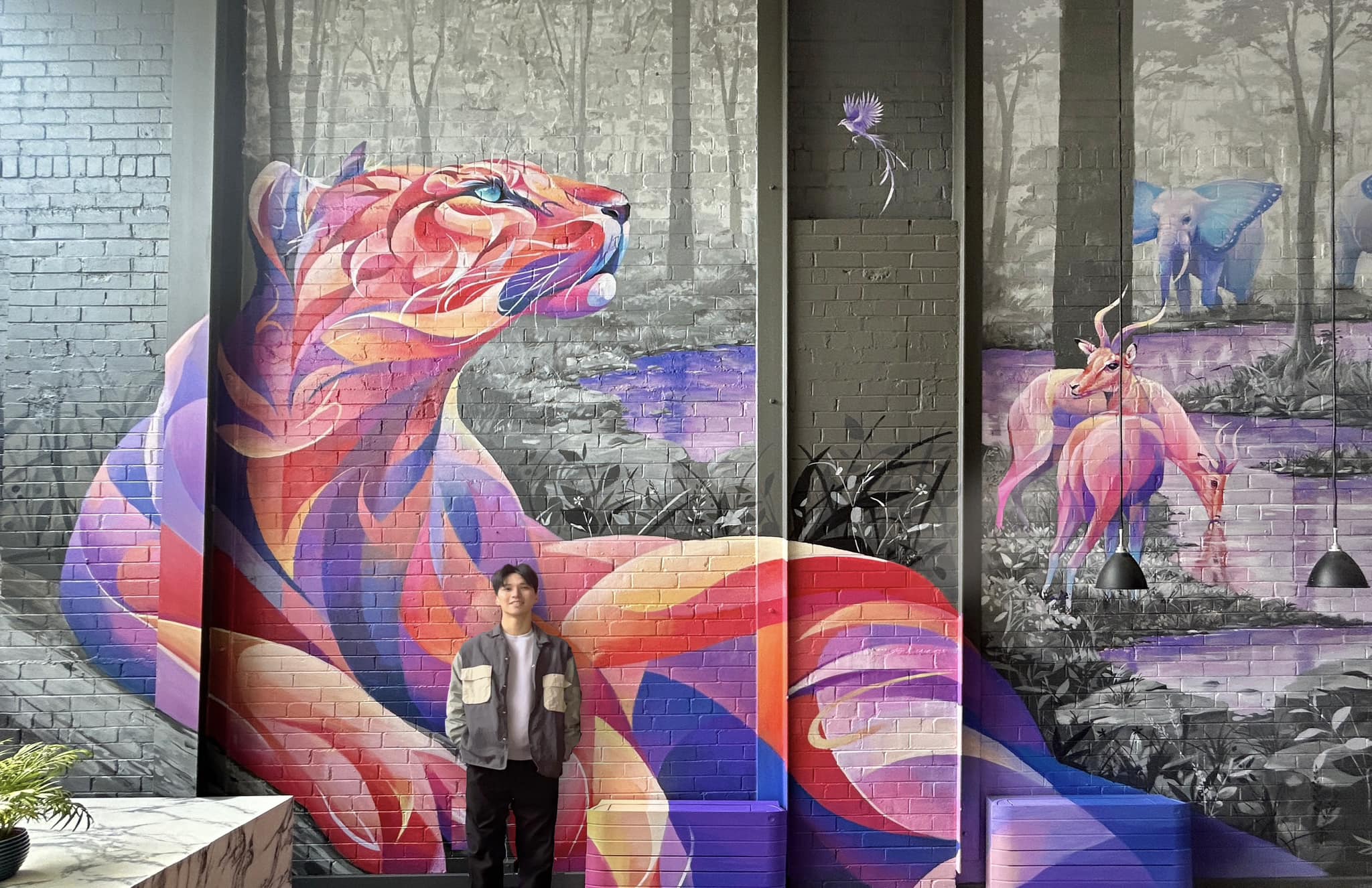 Enchanting African Fauna: LeHo’s Vibrant Mural in Sydney, Australia