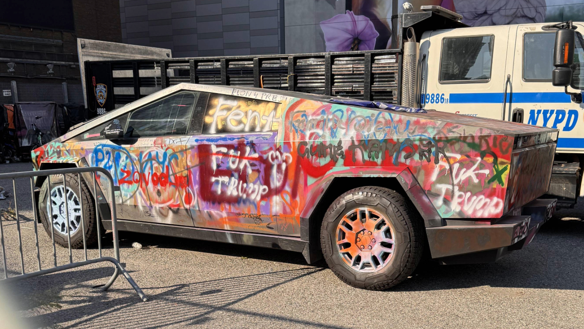 Why do I feel the graffiti improves the look, political or not..?