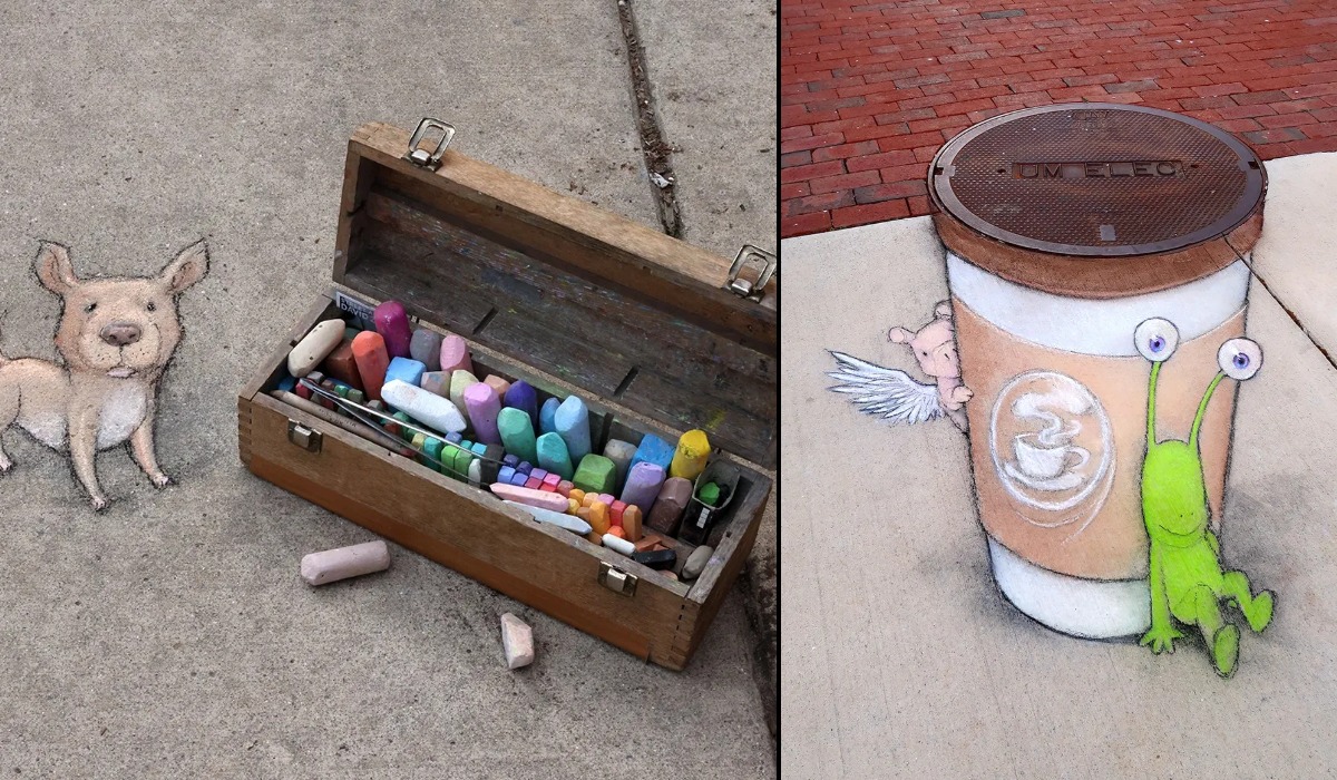 They Look Alive (19 Photos Of Art by David Zinn) - STREET ART UTOPIA
